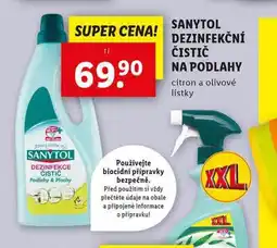 Lidl Sanytol dezinfekční čistič na podlahy nabídka