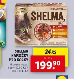 Lidl Shelma kapsičky pro kočky nabídka