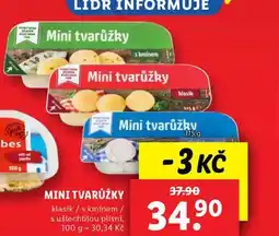 Lidl Mini tvarůžky nabídka