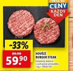 Lidl Hovězí burger steak nabídka