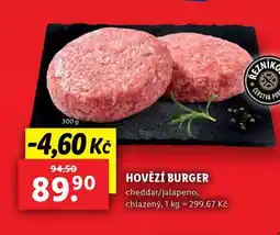Lidl Hovězí burger nabídka