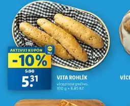 Lidl Vita rohlík nabídka
