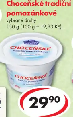 CBA Choceňské tradiční pomazánkové nabídka