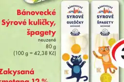 CBA Bánovecké Sýrové kuličky, špagety nabídka