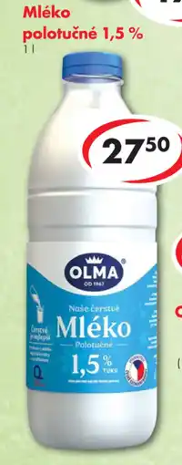 CBA Mléko polotučné 1,5 % nabídka