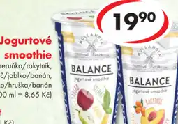 CBA Jogurtové smoothie nabídka