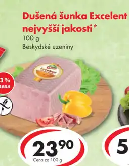 CBA Dušená šunka Excelent nejvyšší jakosti 100 g nabídka