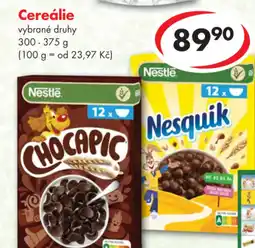 CBA Cereálie nabídka
