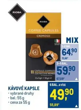 Makro KÁVOVÉ KAPSLE nabídka