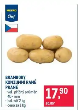 Makro BRAMBORY KONZUMNÍ RANÉ PRANÉ nabídka