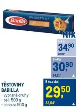 Makro TĚSTOVINY BARILLA nabídka