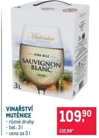 Makro VINAŘSTVÍ MUTENICE nabídka