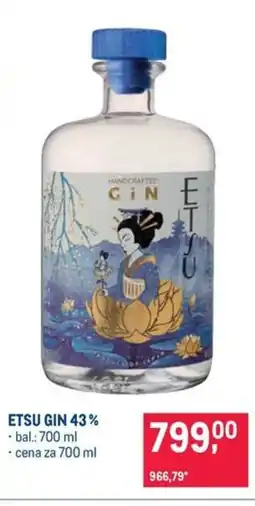 Makro ETSU GIN 43% nabídka
