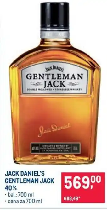 Makro JACK DANIEL'S GENTLEMAN JACK 40% nabídka