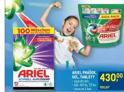 Makro ARIEL PRÁŠEK, GEL, TABLETY nabídka