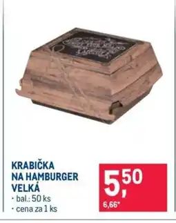 Makro KRABIČKA NA HAMBURGER VELKÁ nabídka