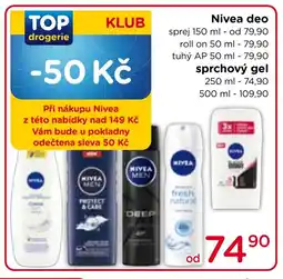TOP drogerie Nivea deo nabídka