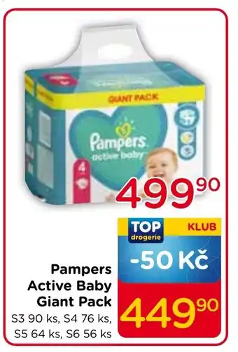 TOP drogerie Pampers Active Baby Giant Pack nabídka