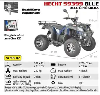 Hecht HECHT 59399 BLUE ACCU ČTYŘKOLKA nabídka