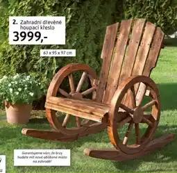 Zahradní dřevěné houpací křeslo