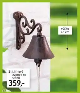 Litinový zvonek na stěnu