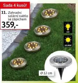 Zahradní solární světlo se zápichem