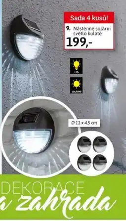 Velký Košík Nástěnné solární světlo kulaté nabídka