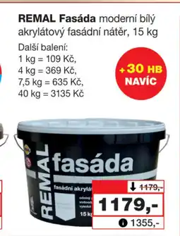 Barvy a laky drogerie REMAL Fasáda nabídka