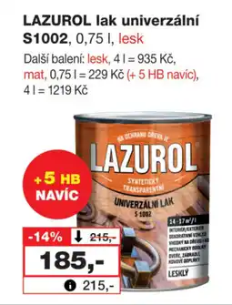 Barvy a laky drogerie LAZUROL lak univerzální S1002 nabídka