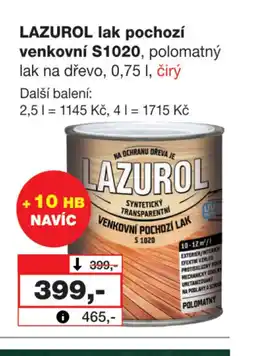 Barvy a laky drogerie LAZUROL lak pochozí venkovní S1020 nabídka