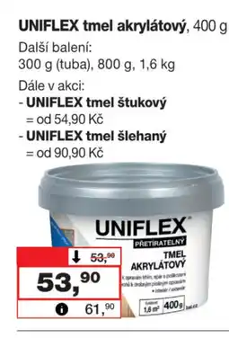 Barvy a laky drogerie UNIFLEX tmel akrylátový, 400 g nabídka