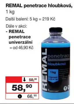 Barvy a laky drogerie REMAL penetrace hloubková, 1 kg nabídka
