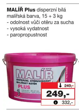 Barvy a laky drogerie MALÍŘ Plus nabídka