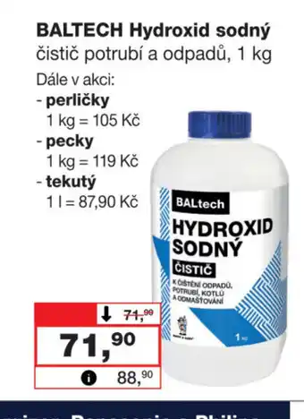 Barvy a laky drogerie BALTECH Hydroxid sodný nabídka