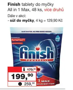 Barvy a laky drogerie Finish tablety do myčky All in 1 Max, 48 ks nabídka