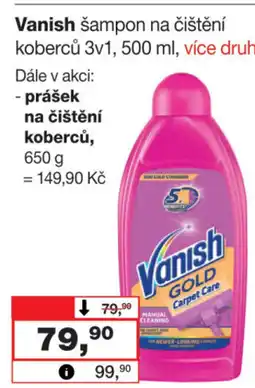 Barvy a laky drogerie Vanish šampon na čištění koberců 3v1, 500 ml nabídka