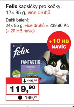 Barvy a laky drogerie Felix kapsičky pro kočky, 12x 85 g nabídka