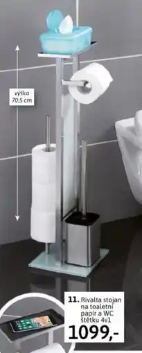 Velký Košík Rivalta stojan na toaletní papír a WC štětku 4v1 nabídka