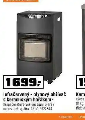 Infračervený - plynový ohřívač s keramickým hořákem