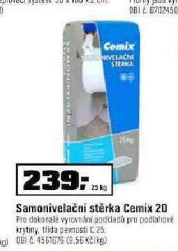 OBI Samonivelační stěrka cemix 20 nabídka
