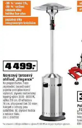 OBI Nerezový terasový ohřívač elegance nabídka
