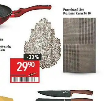 Prostírání list