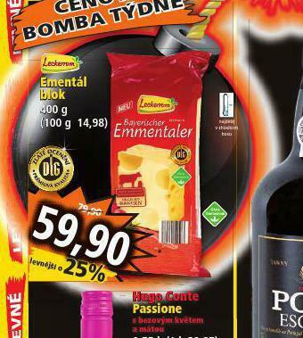 Norma Ementál blok nabídka