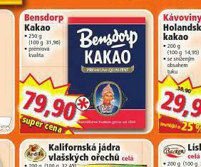 Norma Bensdorp kakao nabídka
