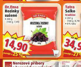 Norma Dr. ensa rozinky sušené nabídka