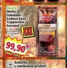 Norma Hearts horká čokoláda, ledová káva, cappuccino karamel nabídka