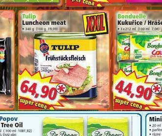Norma Tulip luncheon meat nabídka
