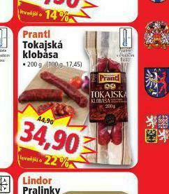 Norma Prantl tokajská klobása nabídka