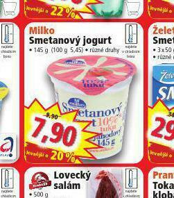 Norma Milko smetanový jogurt nabídka