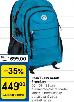 Tesco Paso Školní batoh Premium nabídka